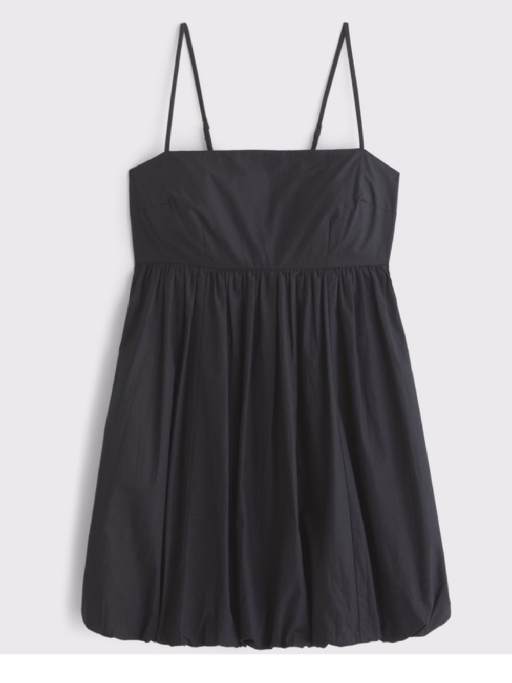 ABERCROMBIE & FITCH Babydoll Bubble Hem Dress in Black L